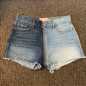 Tokyo wash yin yang high waisted shorts